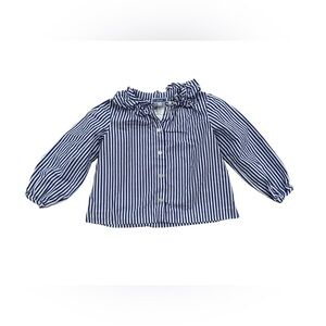 Jacadi Size 3 Years Blue Pinstripe Button Up Blouse